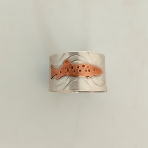 Men&#39;s Fish Ring / Sterling Silver