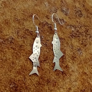 Silver Fish Earrings / Sterling Silver