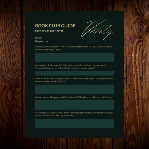 Verity by Colleen Hoover Book Club Guide
