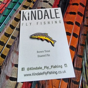 Brown Trout Enamel Badge - Fly Fishing Lapel Pin