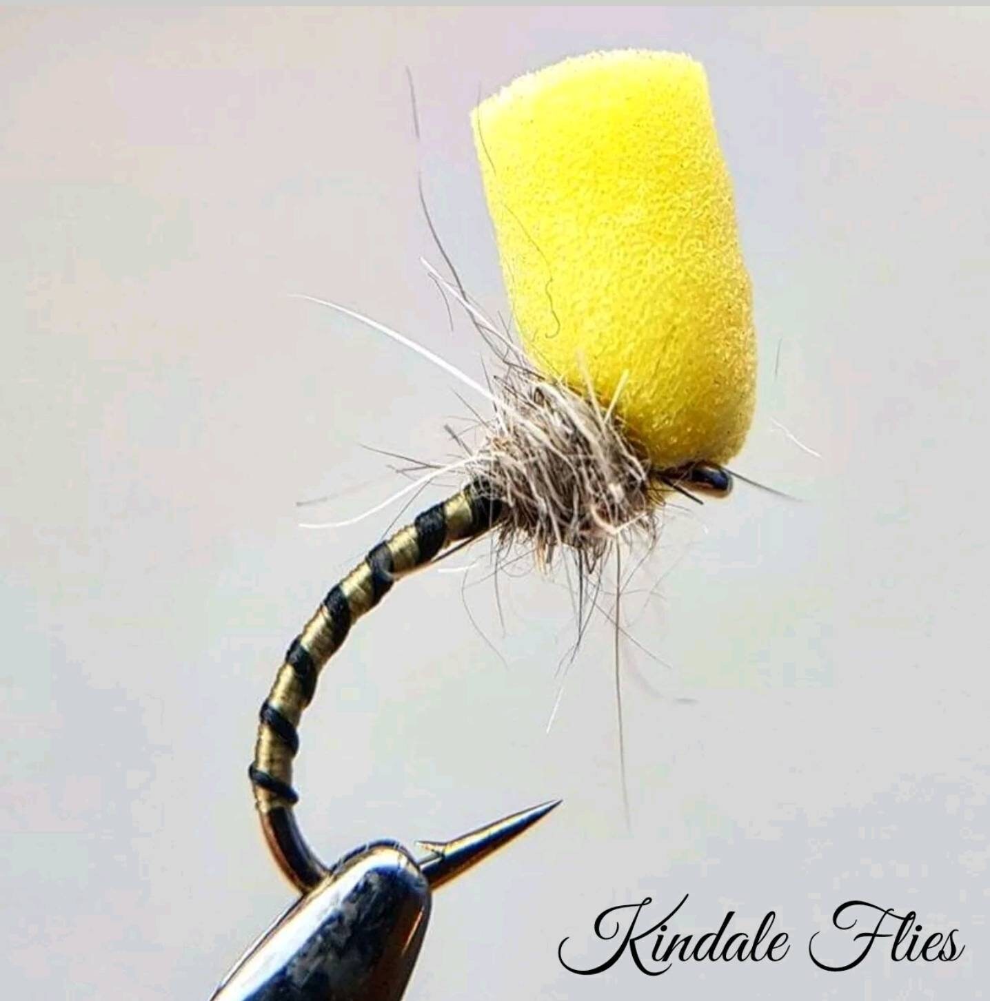 Sunburst// Holo Blue Quill Buzzers size 14 Set of 3 Fly Fishing Straight Hook
