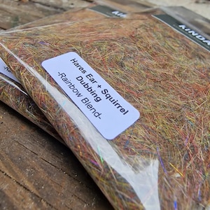 Hare + Squrriel Rainbow Blend Dubbing - Natural - Fly Tying Materials