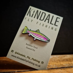 Rainbow Trout Enamel Badge - Fly Fishing Lapel Pin