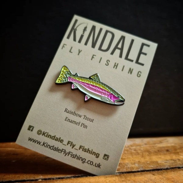 Rainbow Trout Enamel Badge - Fly Fishing Lapel Pin