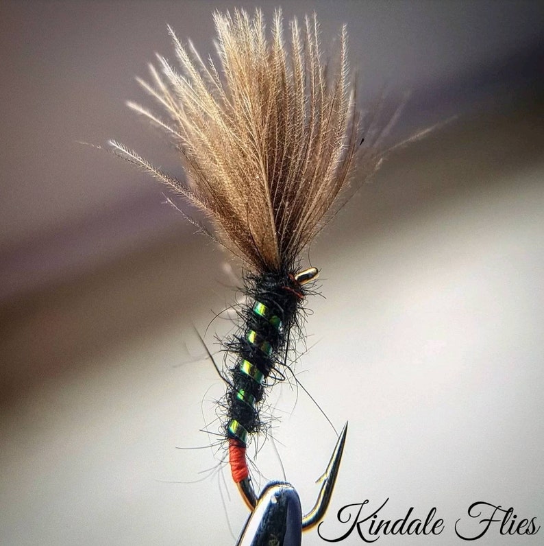 Fly Fishing Flies Green Hot Collar Suspender Buzzers Size 10 Set of 3