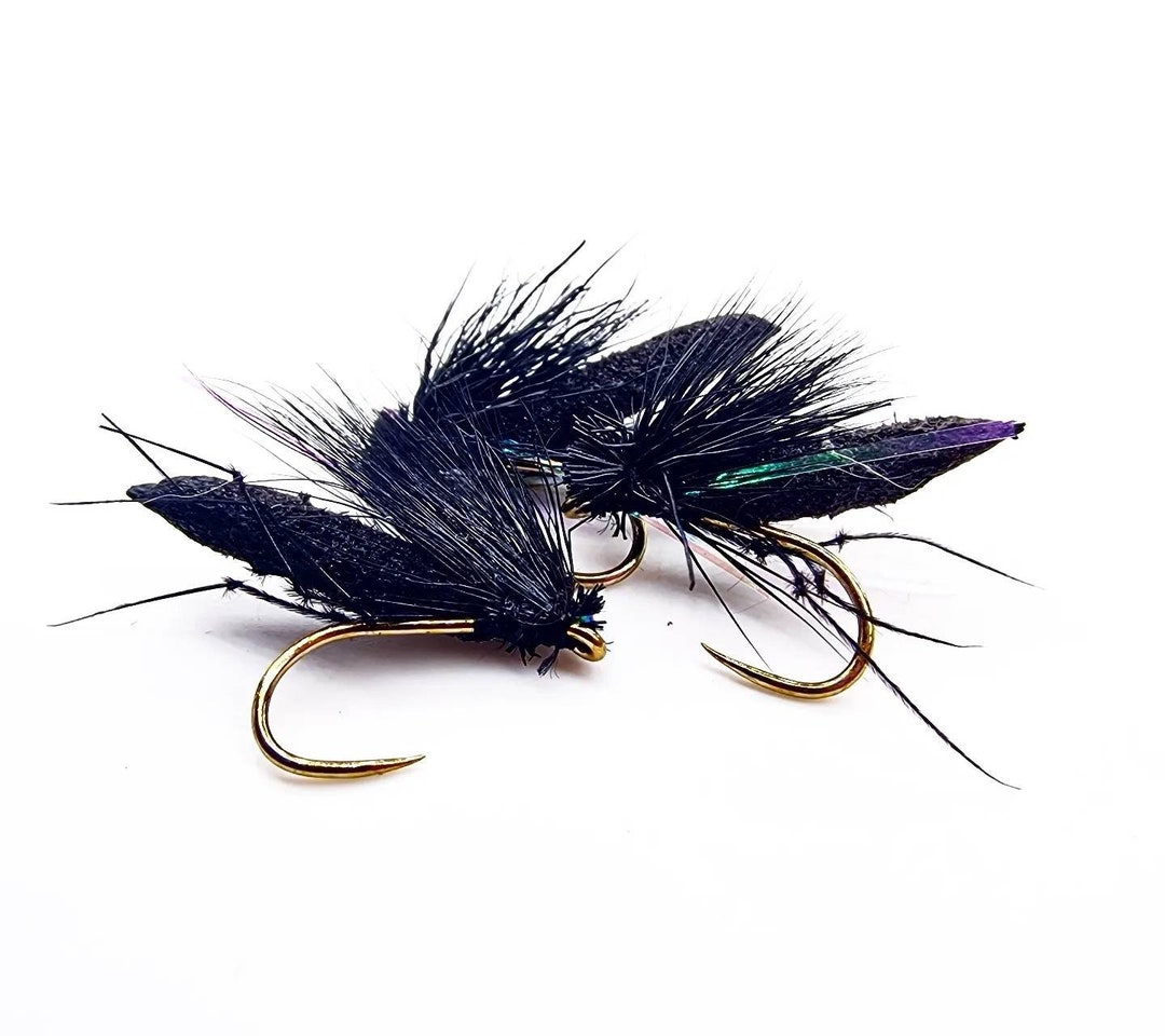 Black Foam Hog Daddy Long Legs Size 10 Barbless Fly Etsy