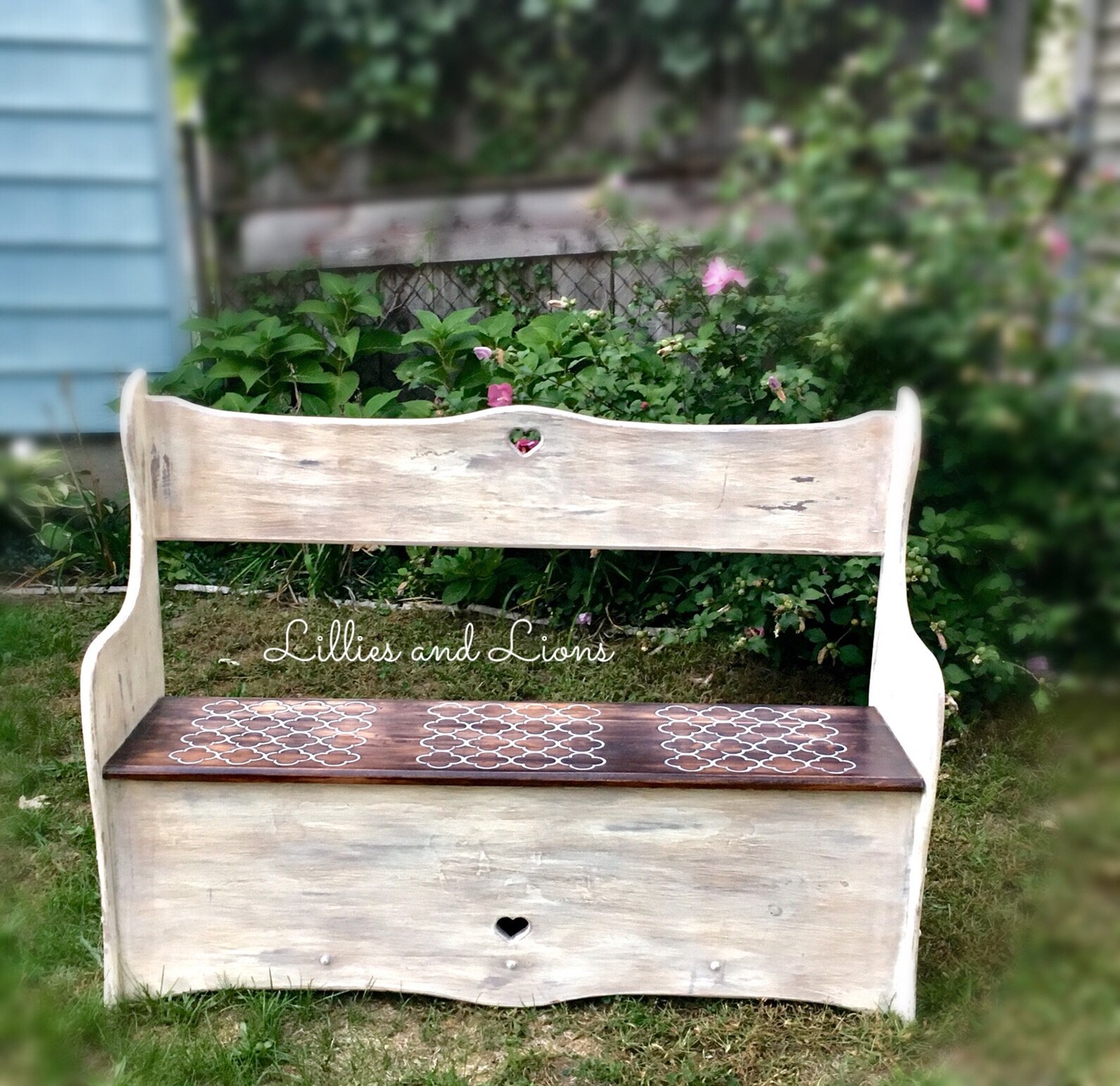Sold White Farmhouse Entryway Bench French Country Bench Etsy