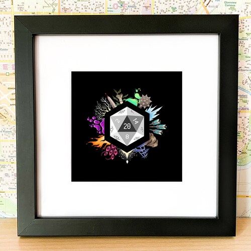 D20 DND Damage Types 5x5 Art Print Postcard - Etsy