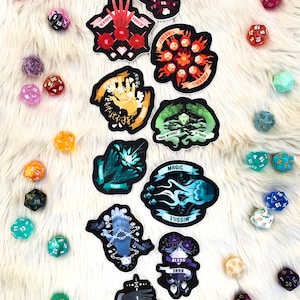 Spell Stickers, Dungeons and Dragons DND