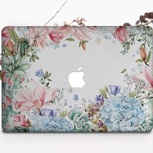 pressed flower macbook case
