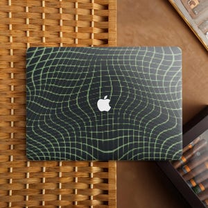 Psychedelic Distorted Grid Shell Hard Case Cover for MacBook Air 13 Case, Macbook Pro 13 14 16 15 Air 13 12 inch, Laptop Case A2337 7467626