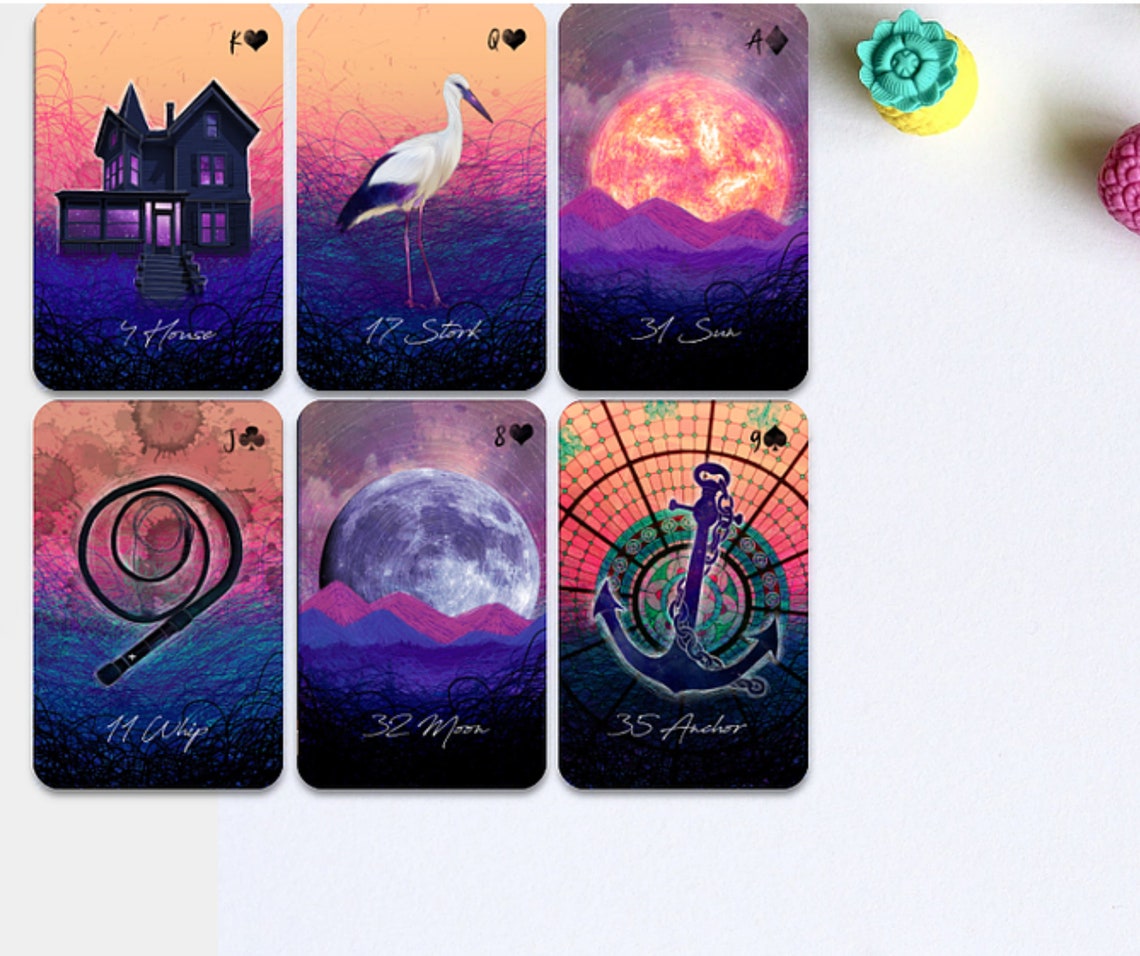 Lenormand Deck Polly's Sunset Etsy