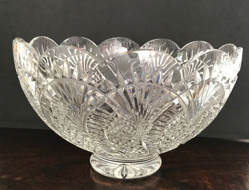 Waterford Crystal Seahorse Pattern Centerpiece Bowl 10 Etsy