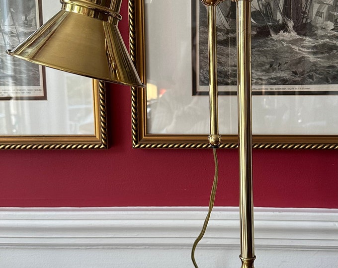 Vintage Art Deco Style Brass Table Lamp / Reading Desk Lamp / Adjustable Table Lamp Etsy