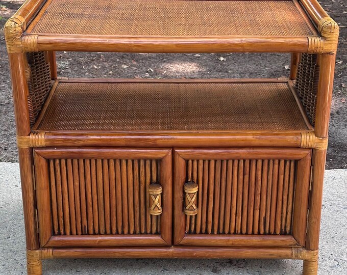 Versatile Rattan 2 Door Cabinet Attributed to Mcguire - Etsy