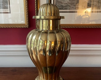 Ethan Allen Ethan Allen brass table lamp,large..ginger Jar ..oriental style 