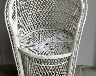 Toddler Size Wicker Peacock Chair