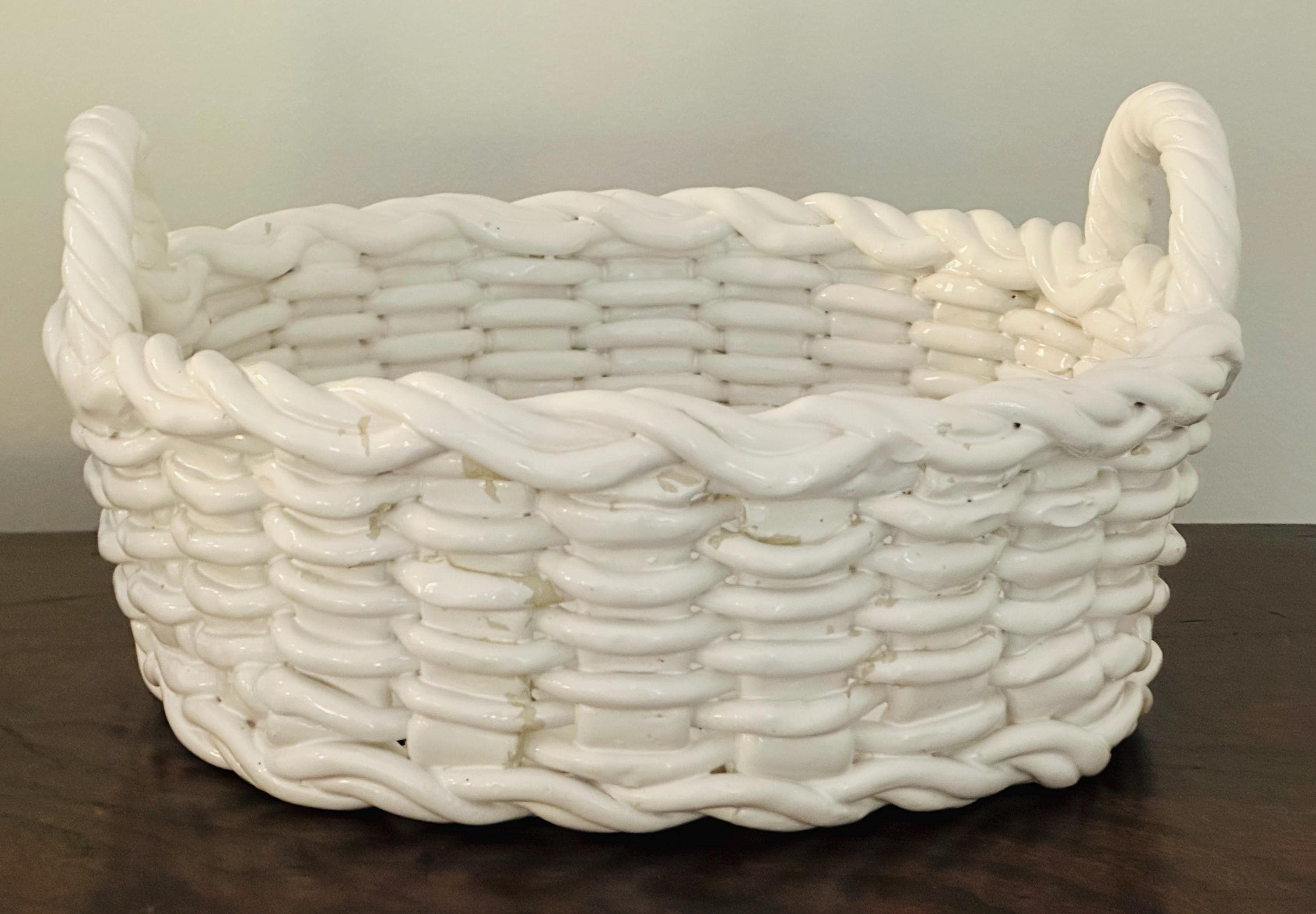 イタリア製　陶器製バスケット Ceramiche Castellan Ceramiche Castellan - Etsy