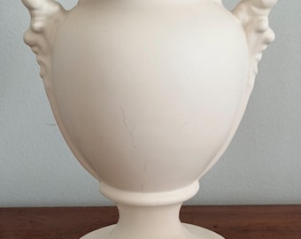Vintage White Pottery Urn