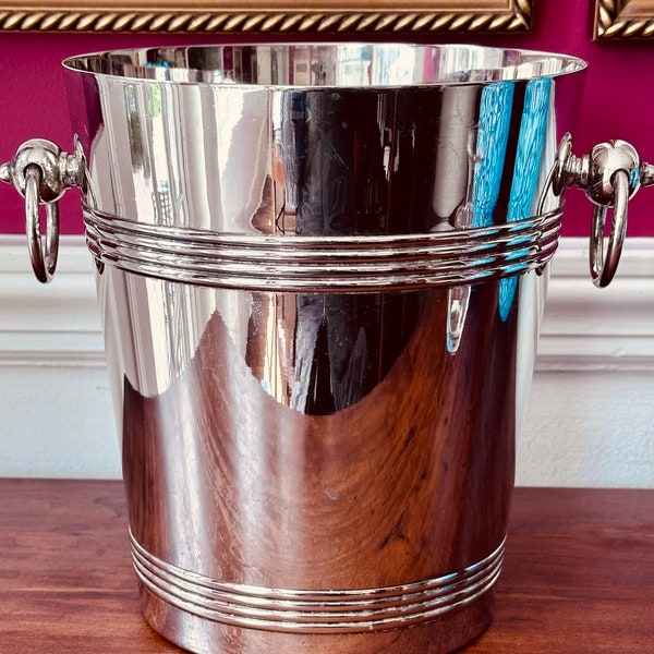 Luxury Silverplate Ice Bucket Champagne Cooler