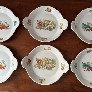 Apilco Porcelaine Au Gratin Dishes: Chamart France, Set of 6