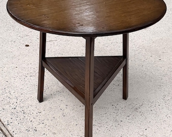 Vintage English Oak Cricket Table by Fauld England