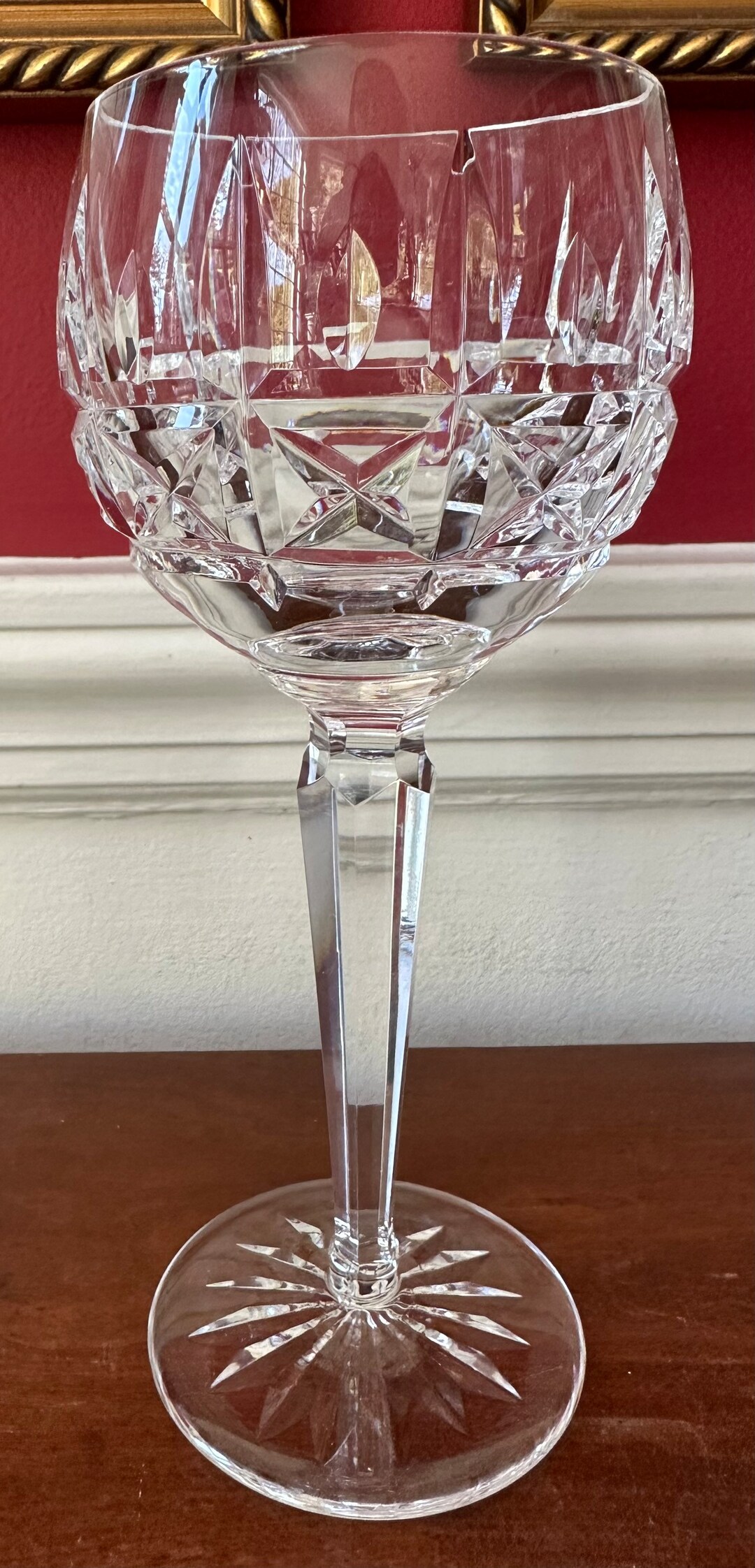 WATERFORD Crystal KYLEMORE Cut Hock Wine Glass / Glasses 7 3/8 4
