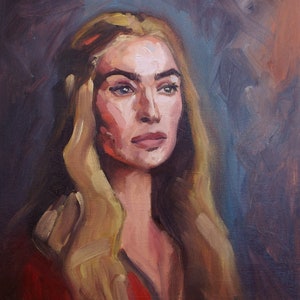Alla Prima Portrait Fine Art Painting &quot;Lioness&quot; original oil painting on canvas board by Kerhys Farley