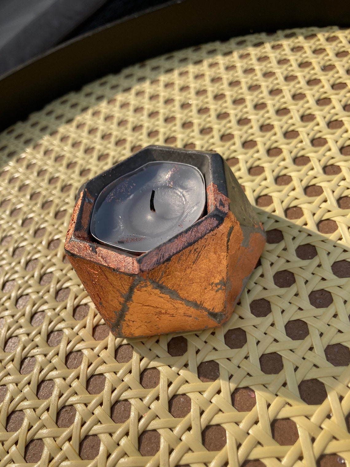 Handmade Tealight Candle Holder Resin Geometric Etsy