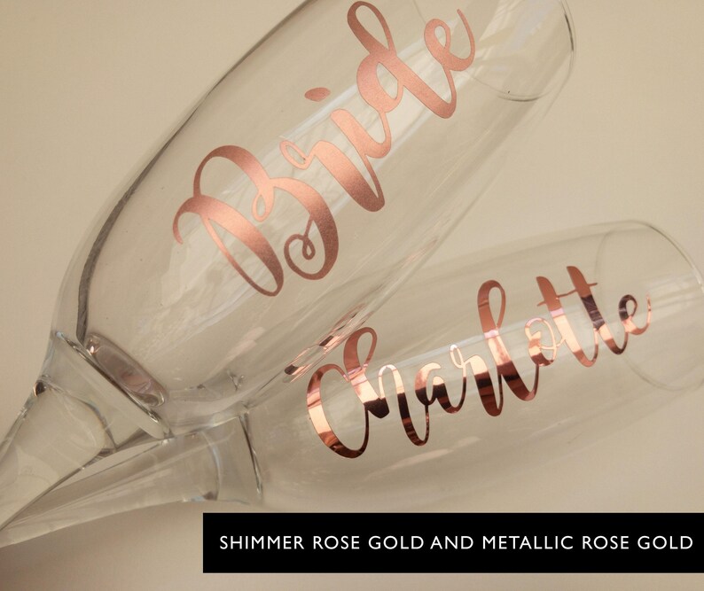 DIY Wedding Decals Champagne Flute, Wedding Vinyl Champagne Flutes Vinyl, Glass Stickers Wedding Decal Stickers Personalised Champagne Flute image 7