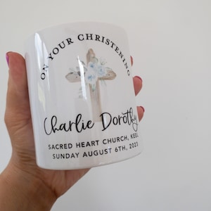 Personalised Christening Money Box,Ceramic Gift,Personalised Money Box, Baby Money Box,Christening Gift,Christening Keepsake,New Baby Gift