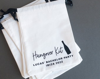 HANGOVER KIT BAGS, Bachelor Favor Bags, Stag Party Favour Bags, Survival Kit Bags, Personalised Gift Bags, Groomsmen Gifts, Wedding