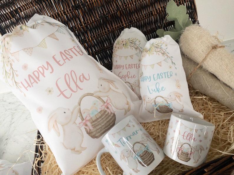 Personalisierte Ostertasse, Ostern, Ostergeschenk, Osterdekoration, personalisiertes Ostergeschenk, Ostertasse, Kindertasse, Geschenk für Kinder, Eiersuche Bild 3