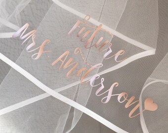Personalised Hen Party Veil, Bachelorette Veil, Veil Hen Party, Veil Bachelorette, Future Mrs Hen Party, Future Mrs Bachelorette, Decor