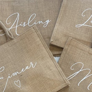 Blumenmädchen Tasche, Blumenmädchen Tasche, Blumenmädchen Geschenk, Blumenmädchen Jute Tasche, Taschen für Blumenmädchen, Geschenk für Blumenmädchen, Namenstasche,