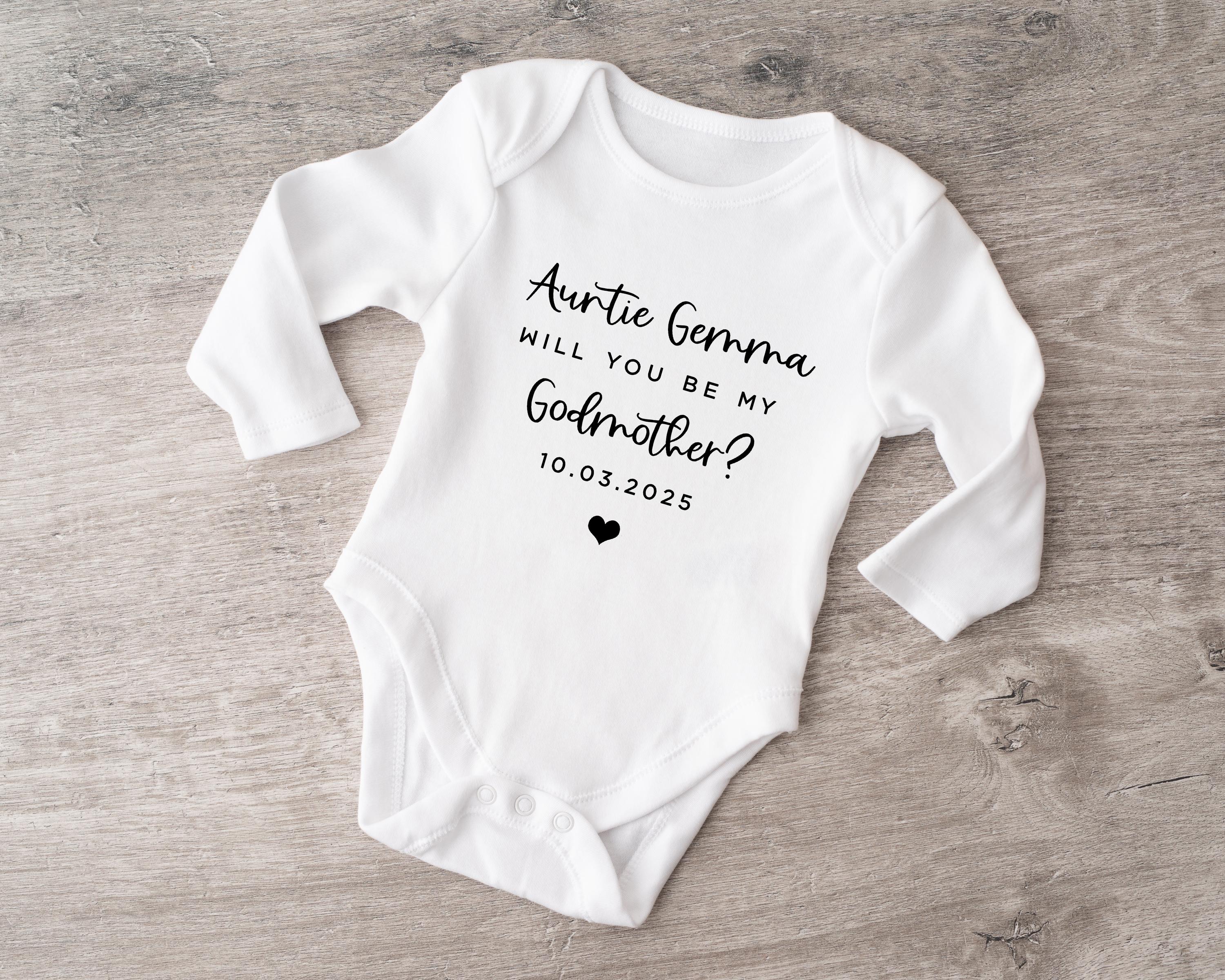 Vuoi essere la mia madrina? Gilet per neonati, gilet personalizzato per neonati, annuncio di gravidanza, gilet personalizzato, neonato, neonata, batte
