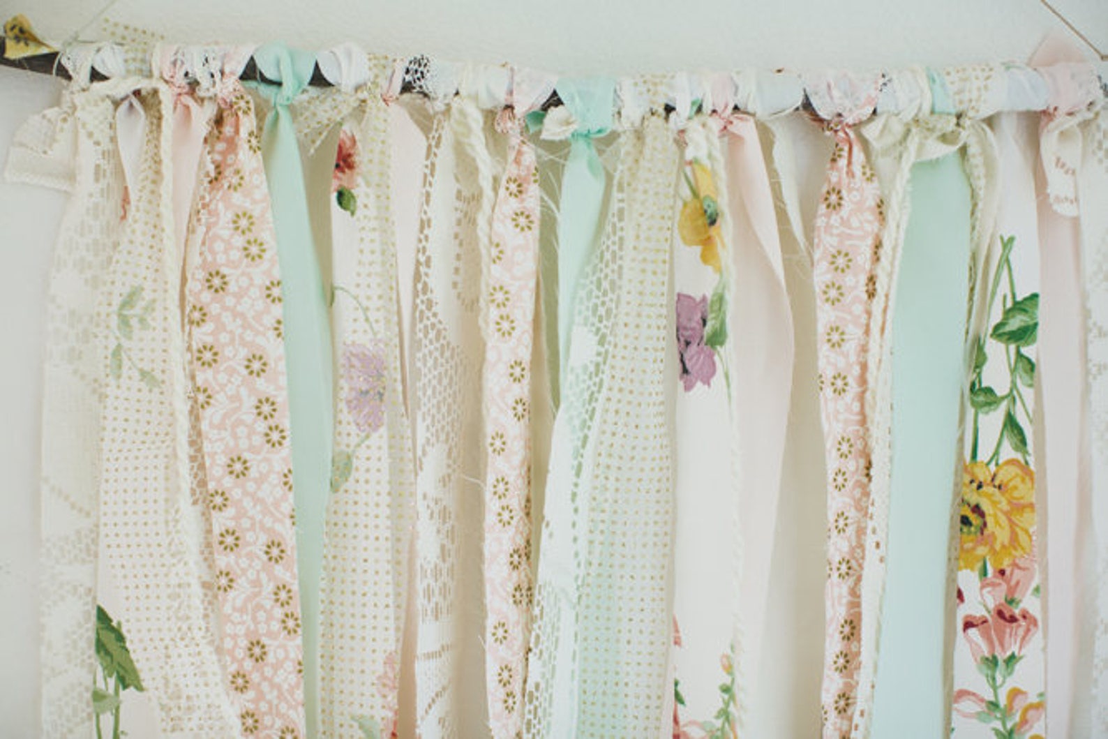 Fabric Wall BannerFloral Wall Banner Nursery Wall Etsy