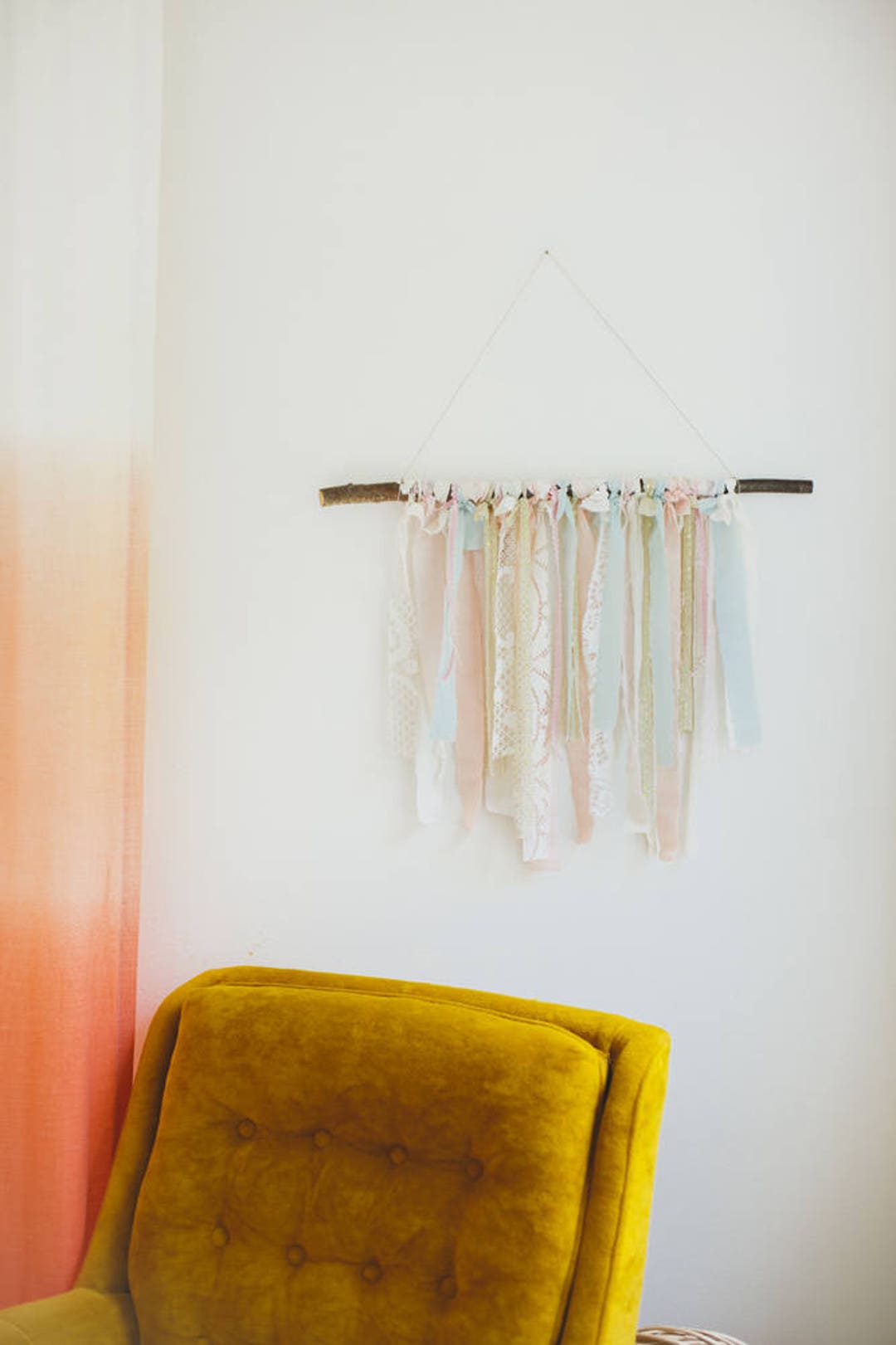 Fabric Wall Bannerfloral Wall Banner Nursery Wall Etsy