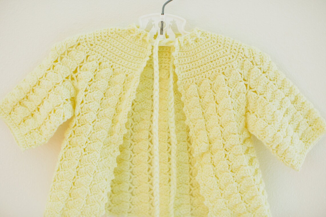 Vintage Girls Yellow Sweater Vintage Yellow Baby Sweater Etsy