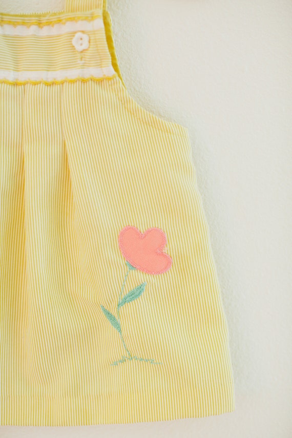 Vintage Yellow Girls Dress, Vintage Baby Dress, V… - image 3
