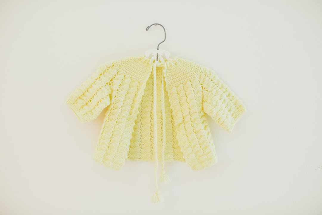 Vintage Girls Yellow Sweater Vintage Yellow Baby Sweater Etsy