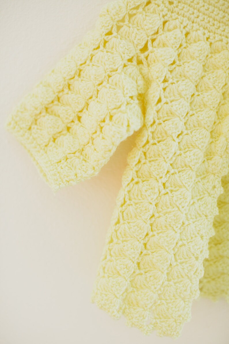 Vintage Girls Yellow Sweater Vintage Yellow Baby Sweater Etsy