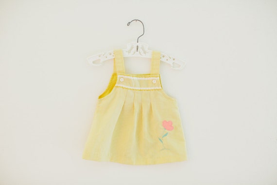 Vintage Yellow Girls Dress, Vintage Baby Dress, V… - image 1