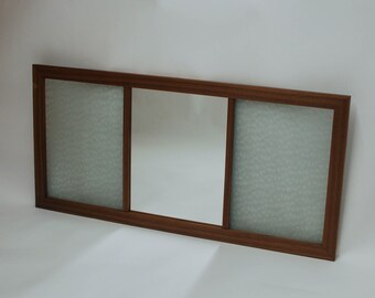 Walnut Mirror - Mid Century Modern Decor - Custom Made - Glass Decor - Custom Frame - Unique