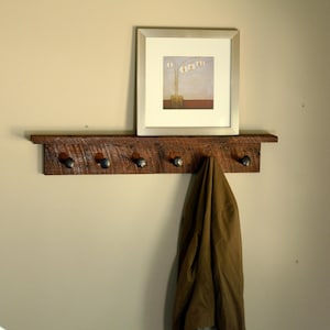 Rail Spike Barnwood Coat Rack Reclaimed, Sustainable Home Decor image 2