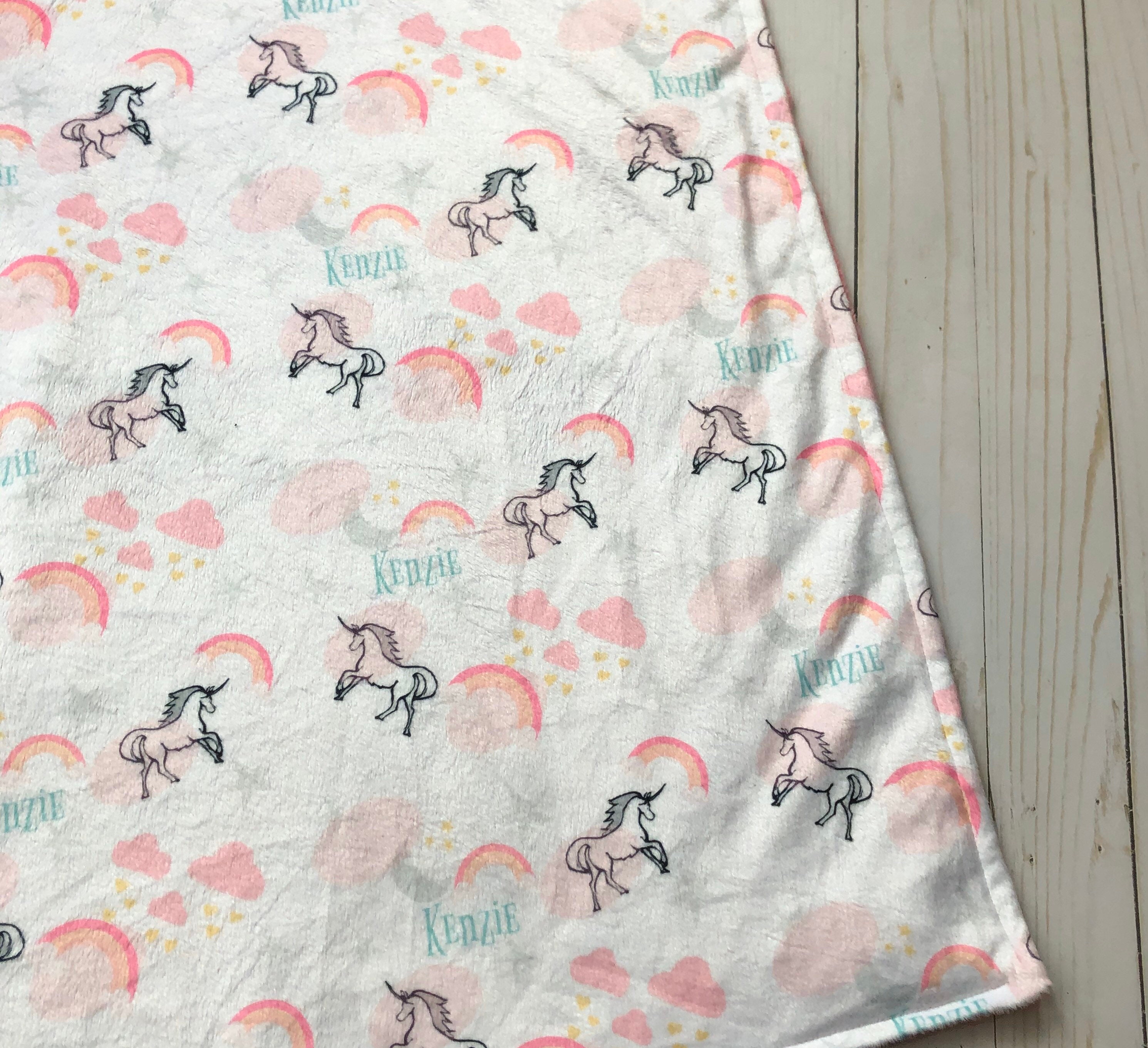 Unicorn Girl Blanket Unicorn Baby Blanket Pink Unicorn Etsy