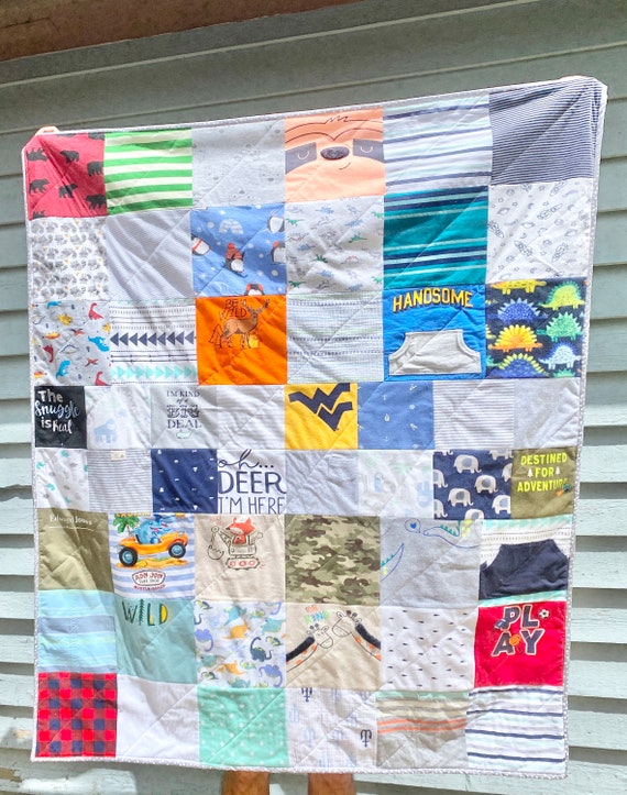 Baby clothes keepsake blanket hot sale