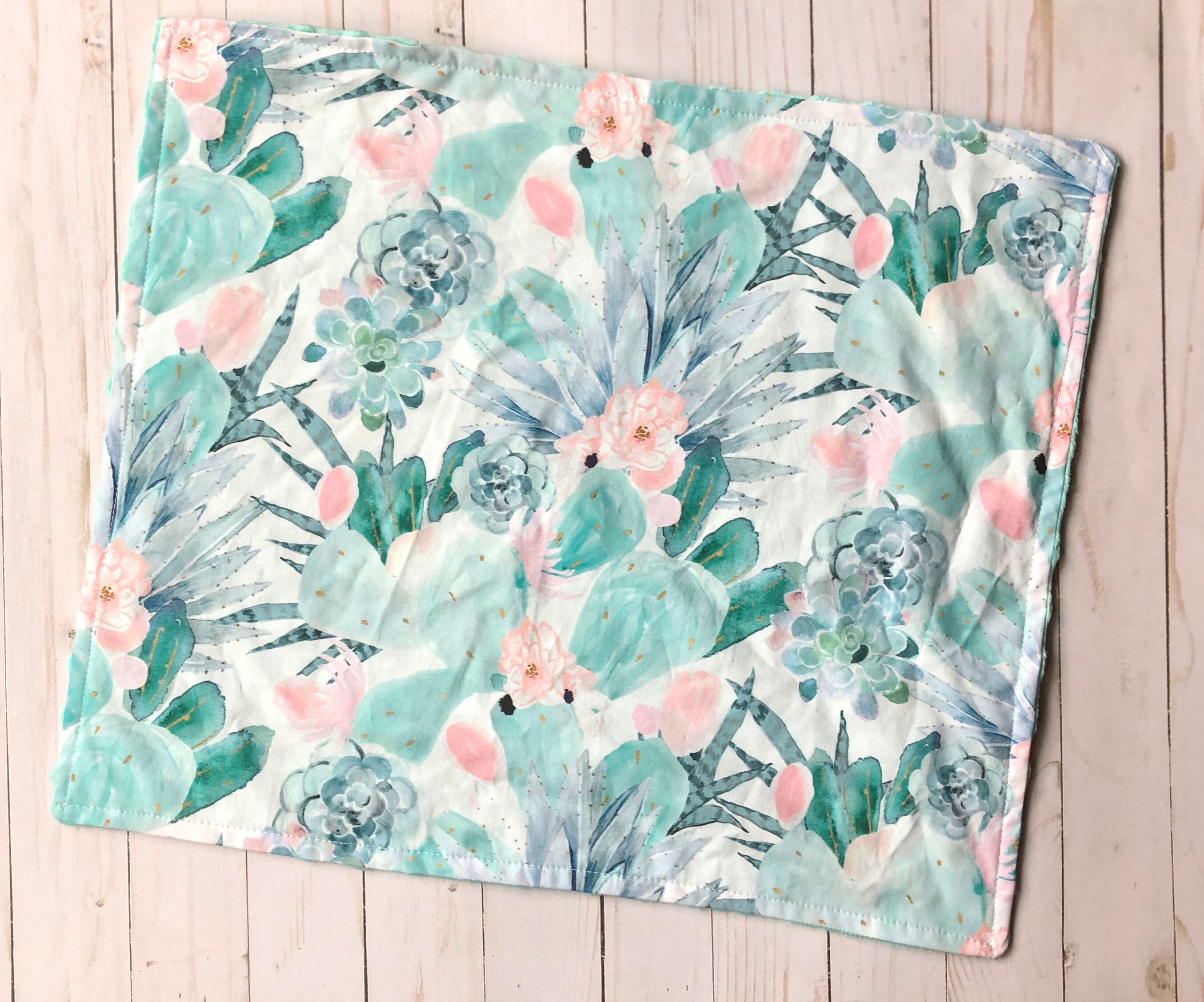 Cactus Baby Blanket Cactus Floral Blanket Cactus Nursery Etsy