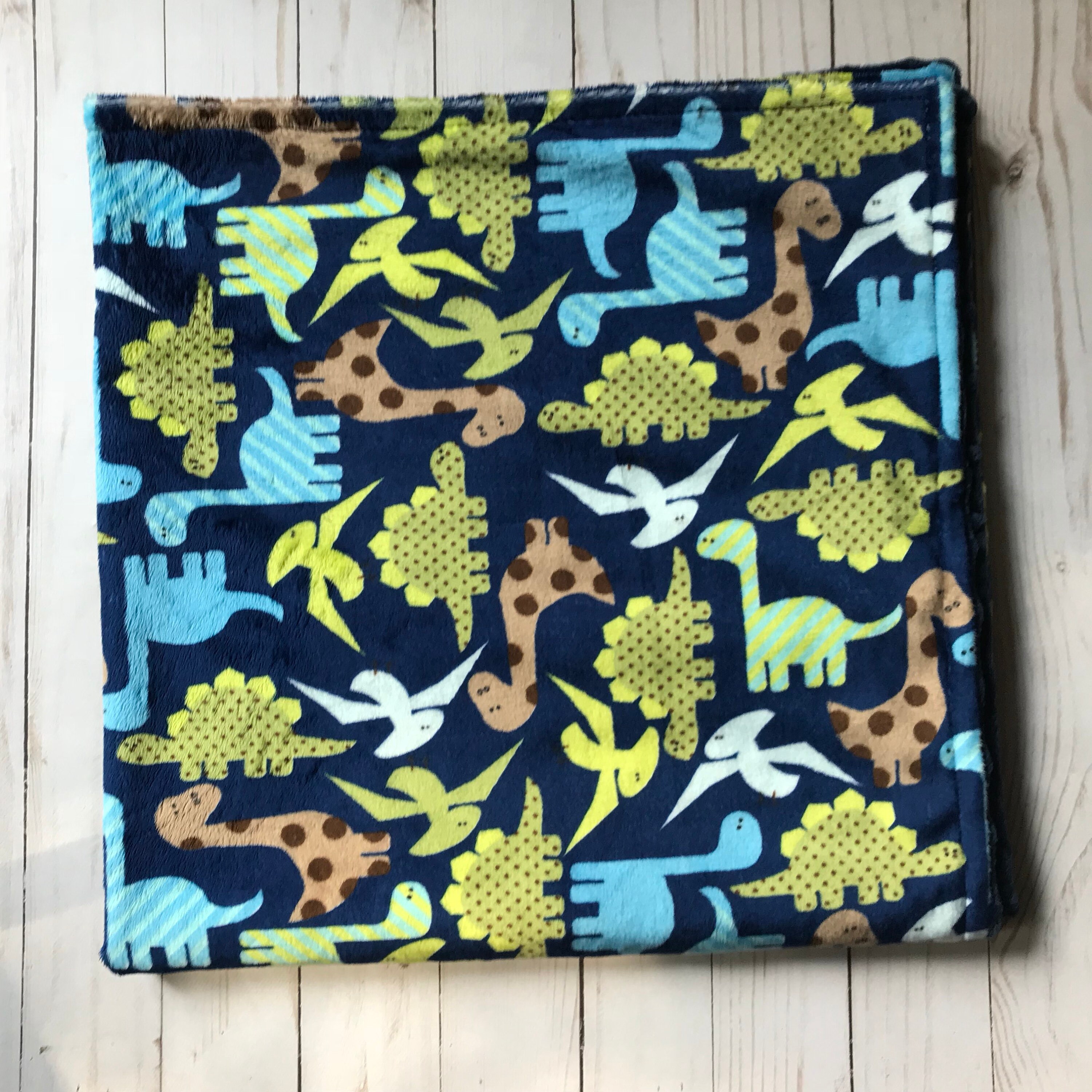 Dinosaur Blanket, Double Minky Blanket, Personalized Baby ...