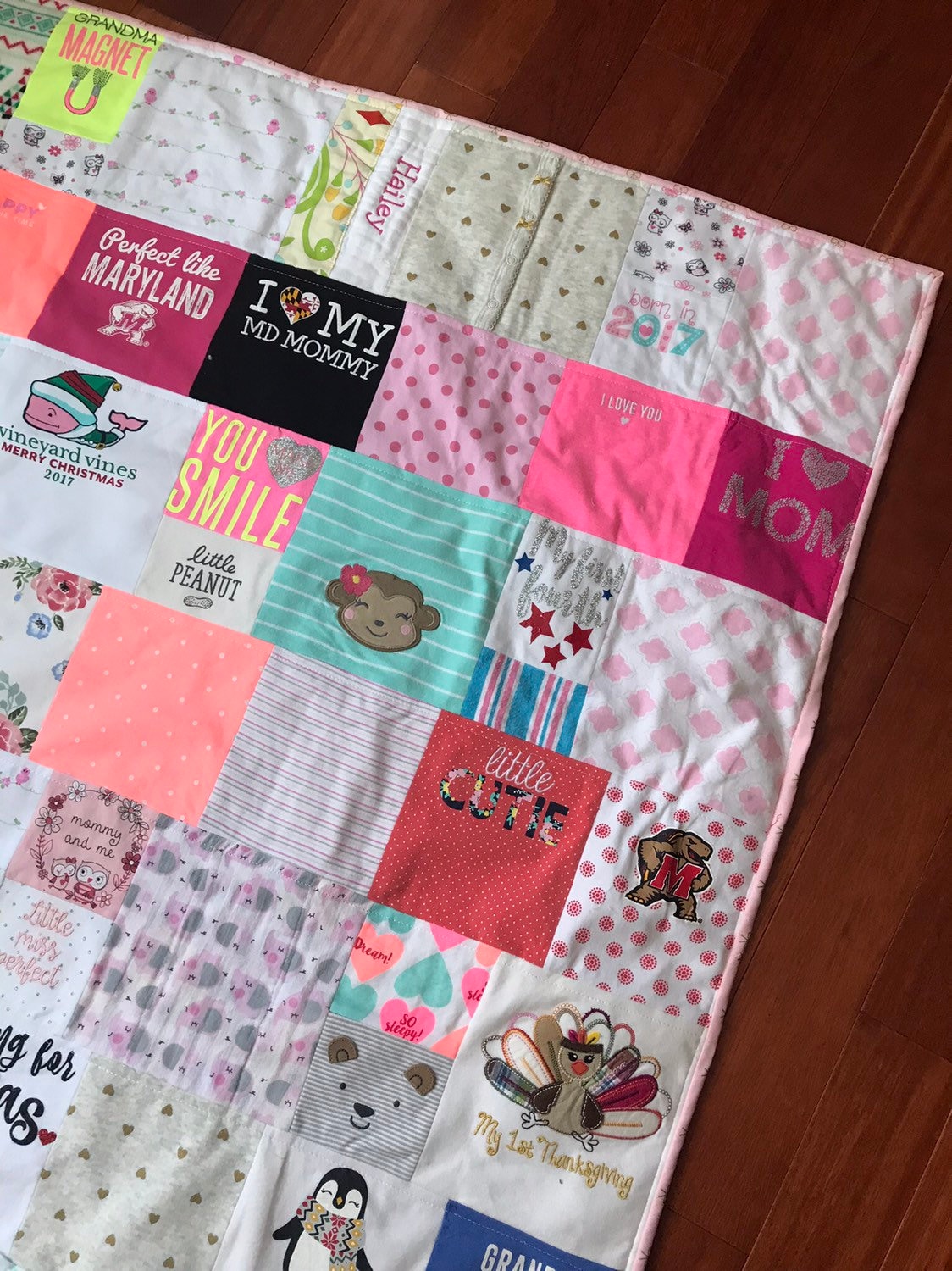 Baby Clothes Quilt, Memory Quilt, T Shirt Quilt, Memory Blanket, Baby
